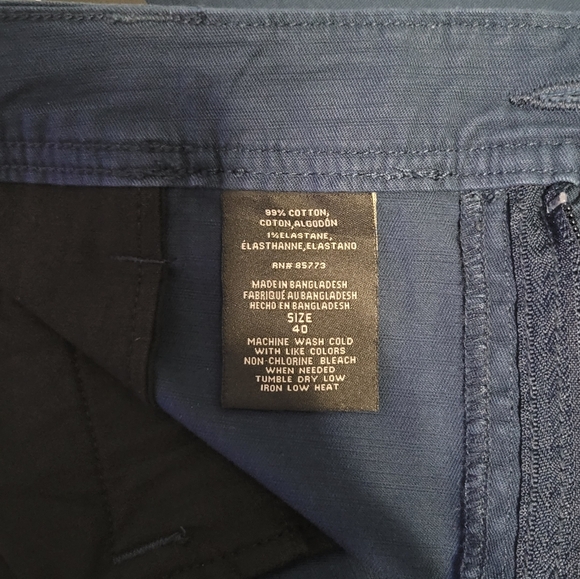 O'neill  Jaxson Stretch Chino Men's Shorts Size 40 Standard Fit at the knee Blue - Picture 10 of 10